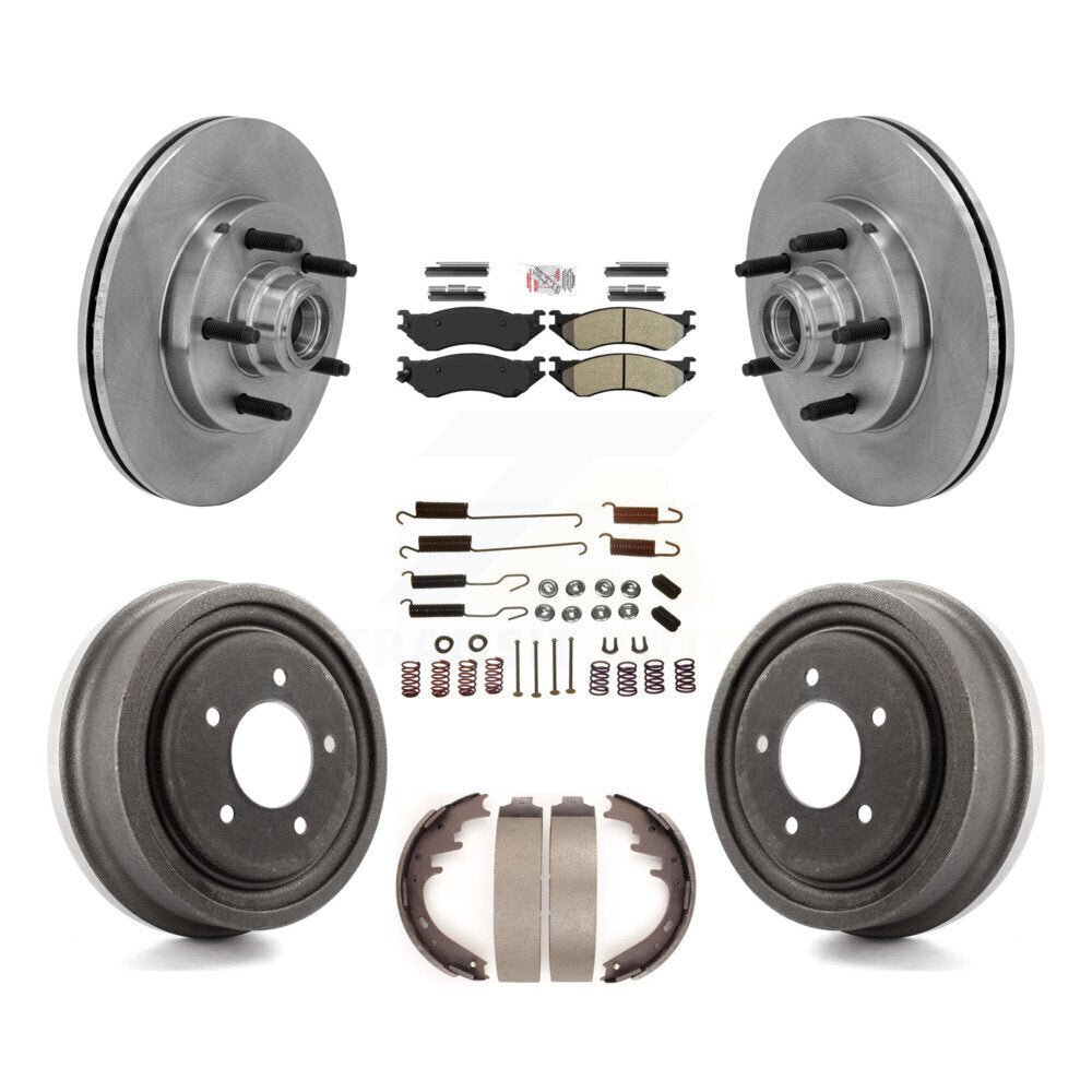 Kit de tambours à plaquettes semi-métalliques pour rotors de frein avant et arrière (7 pièces) pour Ford F-150 RW 1999
