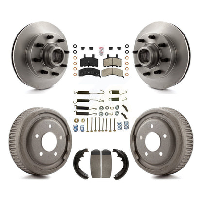 Kit de tampons et de tambour semi-métalliques de moyeu de Rotor de frein à disque avant et arrière (7 pièces) pour GMC Yuko