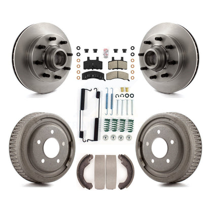Kit de tampons et de tambour semi-métalliques de moyeu de Rotor de frein à disque avant et arrière (7 pièces) pour GMC Yuko