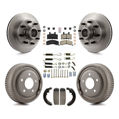 Kit de tampons et de tambour semi-métalliques de moyeu de Rotor de frein à disque avant et arrière (7 pièces) pour GMC Yuko