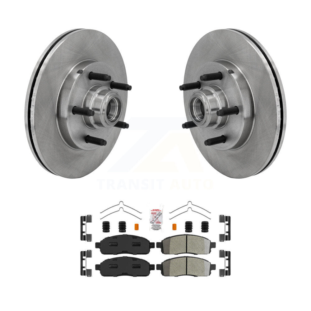 Kit de plaquettes de frein semi-métalliques pour rotors de frein avant, pour Ford F-150 RWD 04, avec roue à 5 écrous