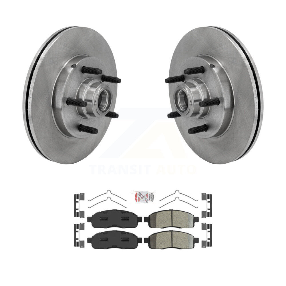 Kit de plaquettes de frein semi-métalliques pour rotors de frein avant, pour Ford F-150 RWD 04, avec roue à 5 écrous