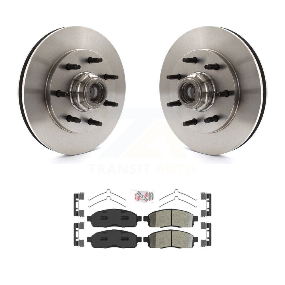 Kit de moyeu de rotors de frein à disque avant et de plaquettes semi-métalliques pour Ford F-150 RWD 2004