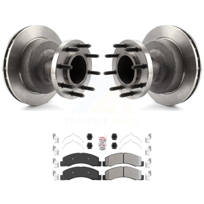 Kit de moyeu de rotors de frein à disque avant et de plaquettes semi-métalliques pour Ford F-350 Super Dut