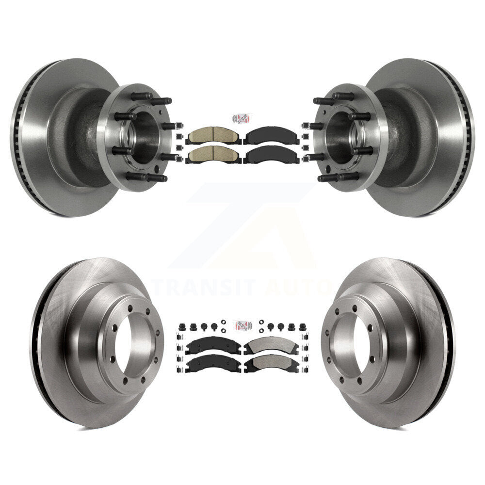 Kit de plaquettes semi-métalliques et de Rotor de frein avant et arrière en céramique, pour Ford E-350 Super Dut