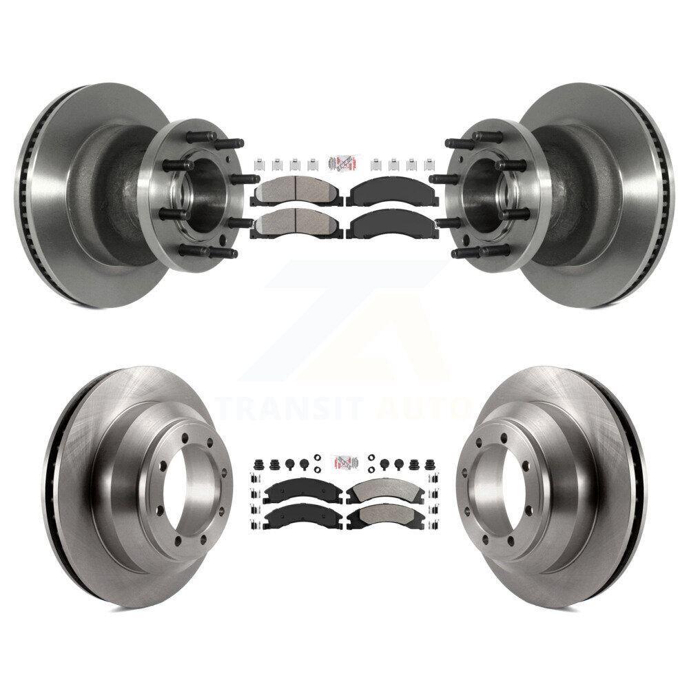 Kit de Rotor de frein à plaquettes semi-métalliques avant et arrière, pour Ford E-350 Super Duty Econolin