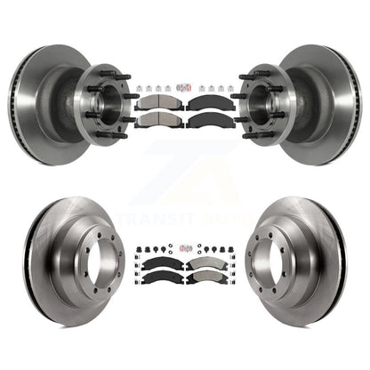 Kit de Rotor de frein à plaquettes semi-métalliques avant et arrière, pour Ford E-350 Super Duty Econolin