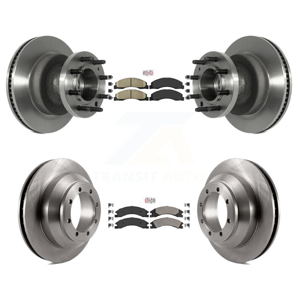 Kit de plaquettes semi-métalliques et de Rotor de frein avant et arrière en céramique, pour Ford E-350 Super Dut