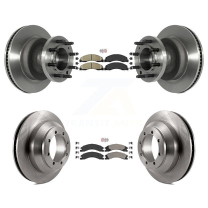 Kit de plaquettes semi-métalliques et de Rotor de frein avant et arrière en céramique, pour Ford E-350 Super Dut
