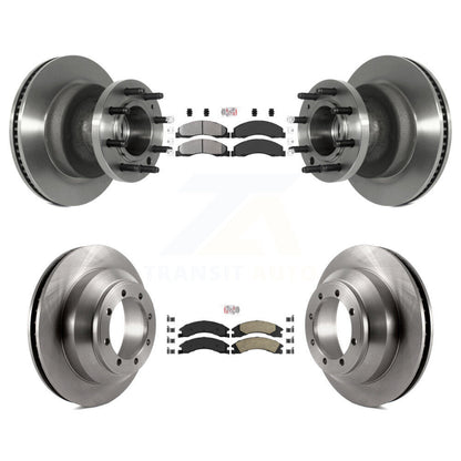 Kit de plaquettes en céramique et Rotor de frein, semi-métalliques, avant et arrière, pour Ford E-350 Super Dut