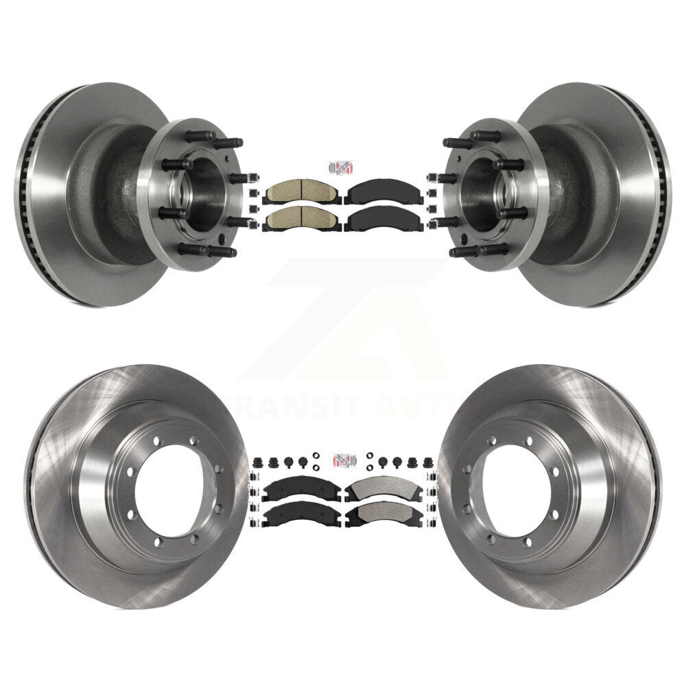 Kit de plaquettes semi-métalliques et de Rotor de frein avant et arrière en céramique, pour Ford E-450 Super Dut