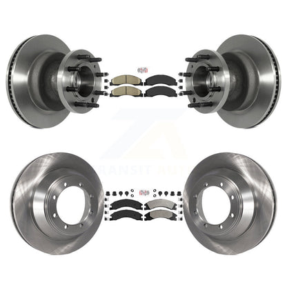 Kit de plaquettes semi-métalliques et de Rotor de frein avant et arrière en céramique, pour Ford E-450 Super Dut
