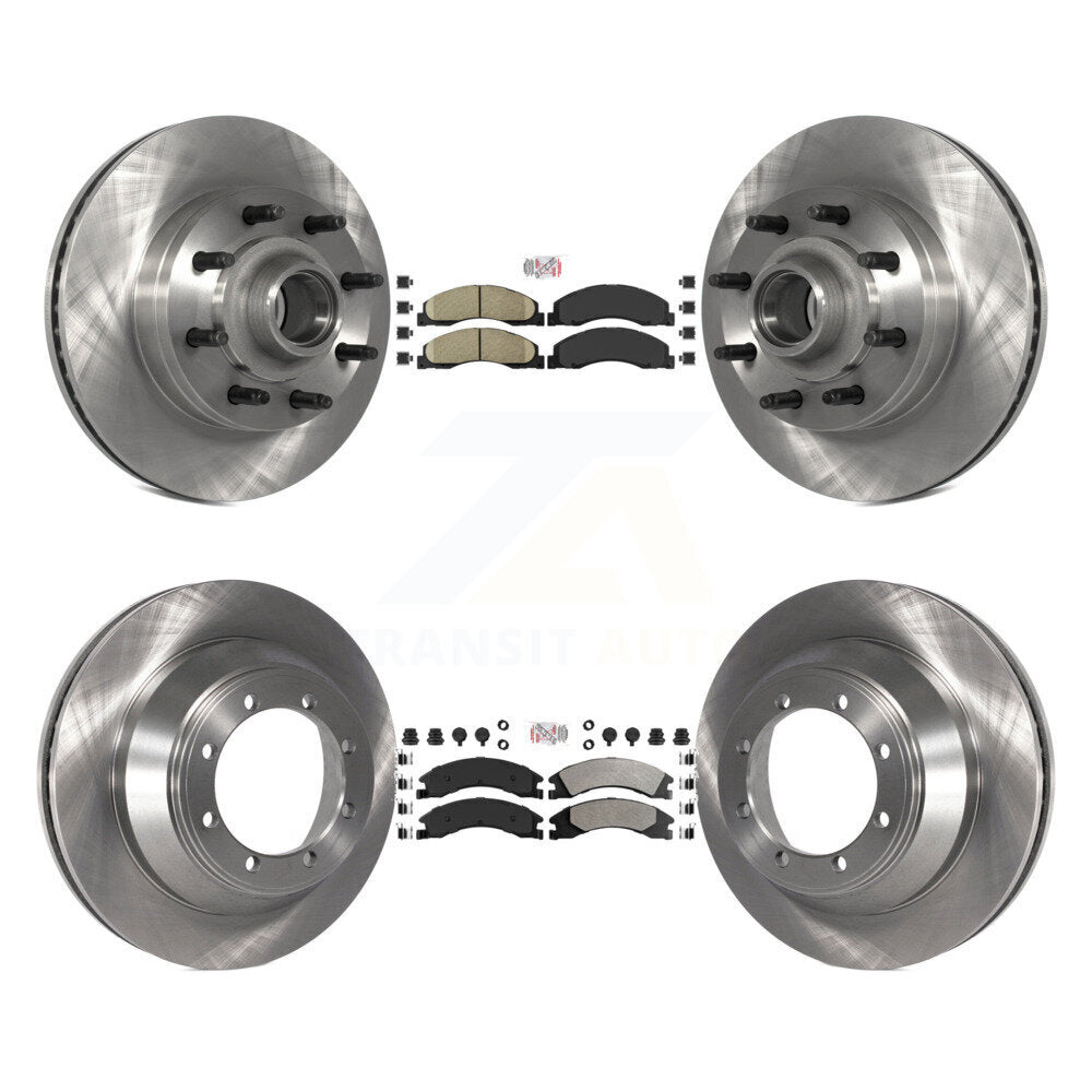 Kit de plaquettes semi-métalliques et de Rotor de frein avant et arrière en céramique, pour Ford E-450 Super Dut