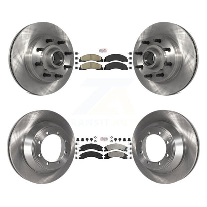 Kit de plaquettes semi-métalliques et de Rotor de frein avant et arrière en céramique, pour Ford E-450 Super Dut
