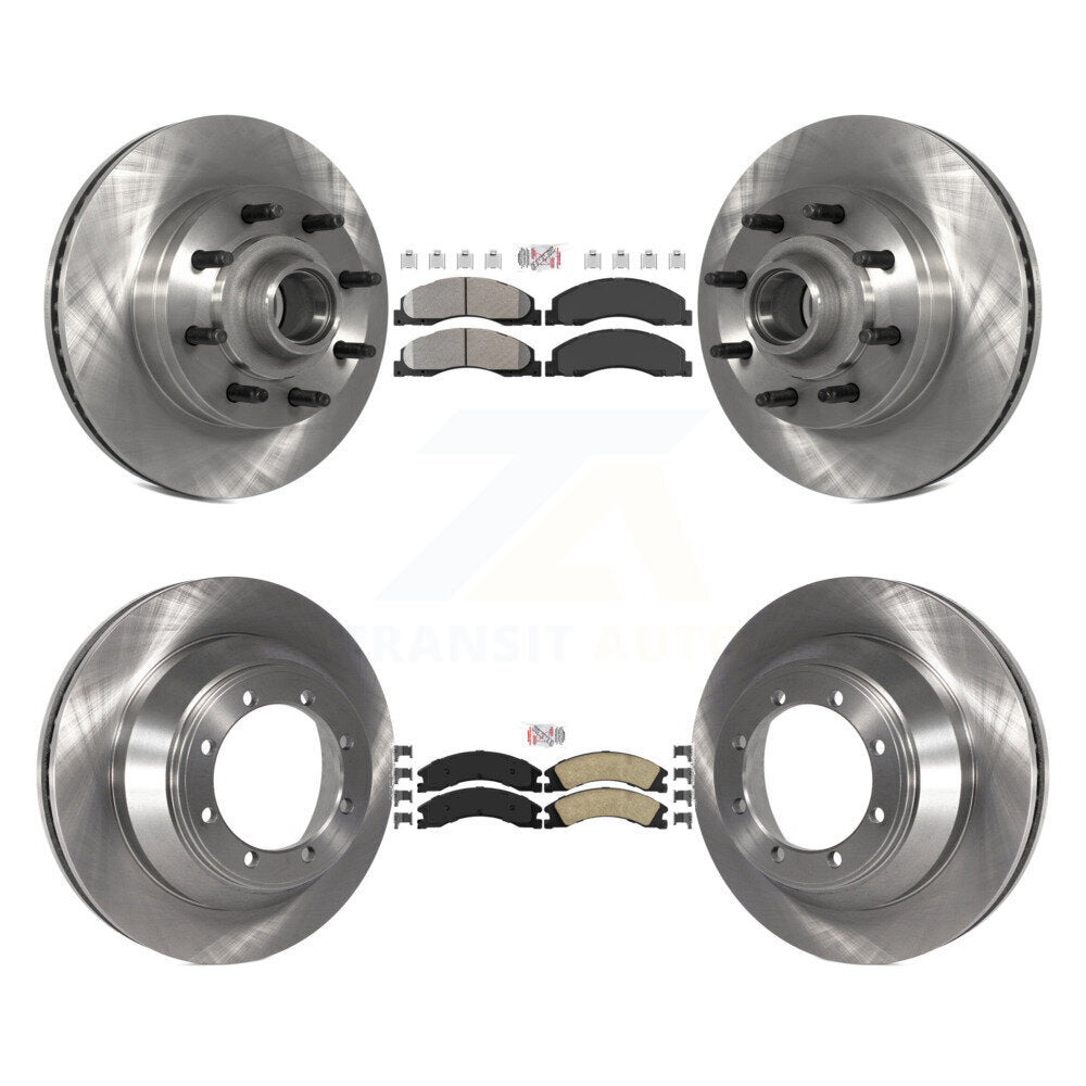 Kit de plaquettes en céramique et Rotor de frein, semi-métalliques, avant et arrière, pour Ford E-450 Super Dut
