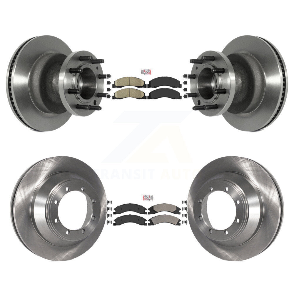 Kit de plaquettes semi-métalliques et de Rotor de frein avant et arrière en céramique, pour Ford E-450 Super Dut