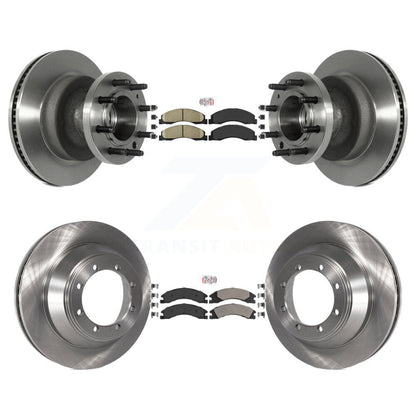 Kit de plaquettes semi-métalliques et de Rotor de frein avant et arrière en céramique, pour Ford E-450 Super Dut