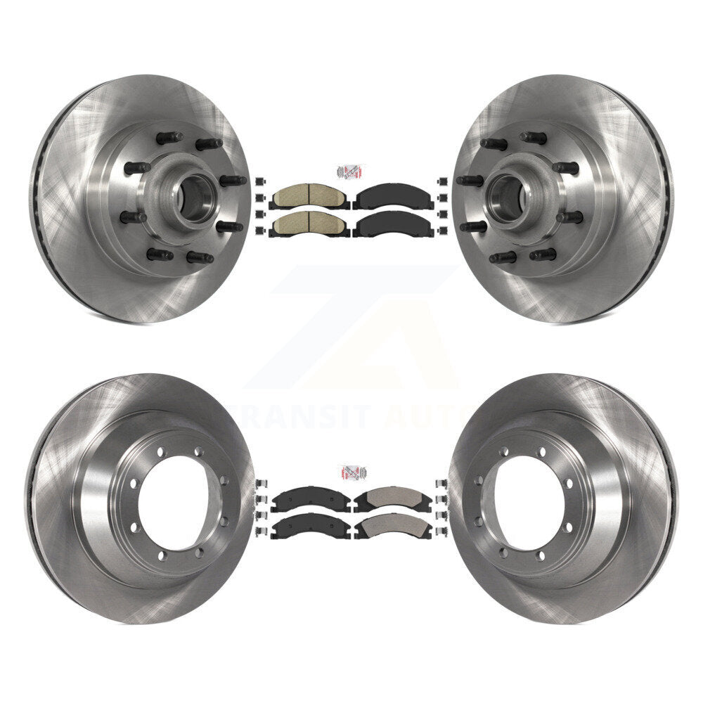 Kit de plaquettes semi-métalliques et de Rotor de frein avant et arrière en céramique, pour Ford E-450 Super Dut