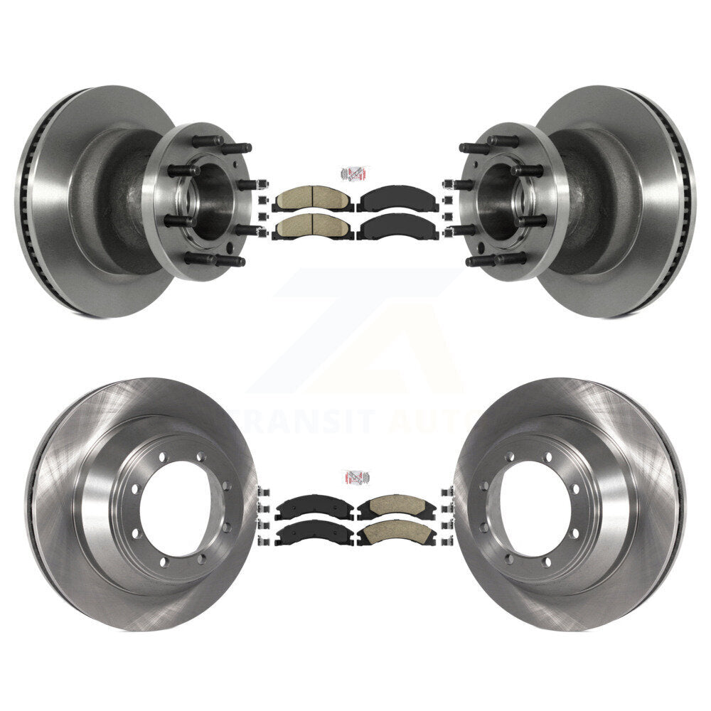 Kit de plaquettes en céramique et Rotor de frein avant et arrière, pour moteur DIESEL Ford E-450 Super Duty