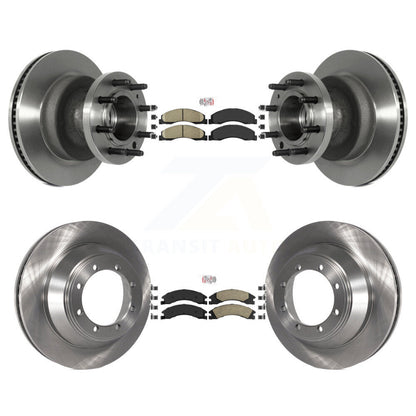 Kit de plaquettes en céramique et Rotor de frein avant et arrière, pour moteur DIESEL Ford E-450 Super Duty