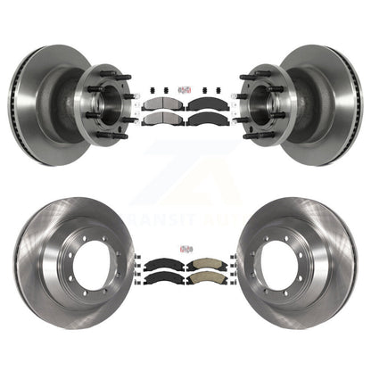 Kit de plaquettes en céramique et Rotor de frein, semi-métalliques, avant et arrière, pour Ford E-450 Super Dut
