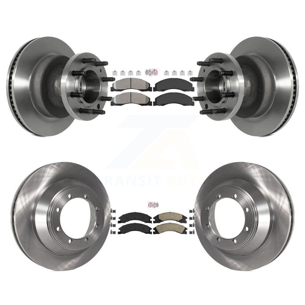 Kit de plaquettes en céramique et Rotor de frein, semi-métalliques, avant et arrière, pour Ford E-450 Super Dut