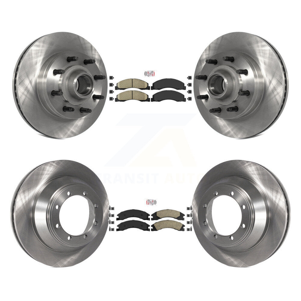 Kit de plaquettes en céramique et Rotor de frein avant et arrière, pour moteur DIESEL Ford E-450 Super Duty