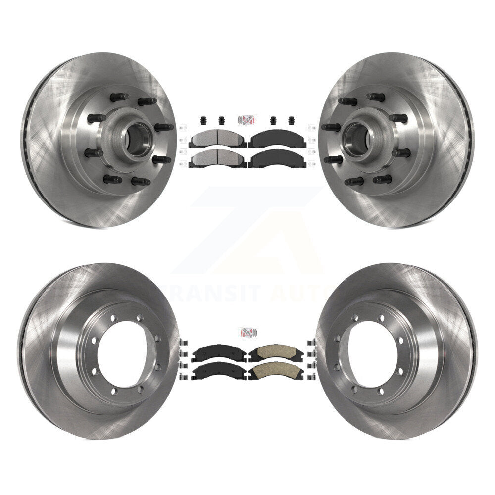 Kit de plaquettes en céramique et Rotor de frein, semi-métalliques, avant et arrière, pour Ford E-450 Super Dut