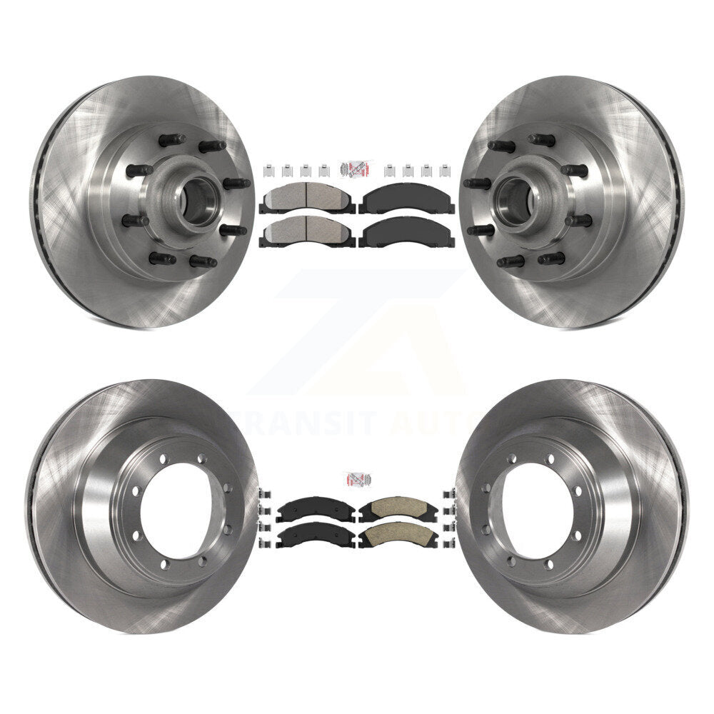 Kit de plaquettes en céramique et Rotor de frein, semi-métalliques, avant et arrière, pour Ford E-450 Super Dut
