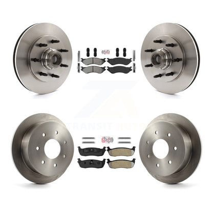 Kit de moyeu de rotors de frein à disque et plaquettes semi-métalliques avant et arrière pour Ford F-150 F-250 H