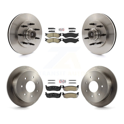 Kit de moyeu de rotors de frein à disque et plaquettes semi-métalliques avant et arrière pour Ford F-150 F-250 H