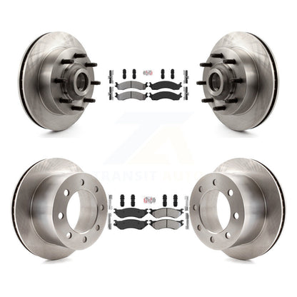 Kit de plaquettes semi-métalliques avant et arrière et rotor de frein à disque pour Dodge Ram 250 2001-2002