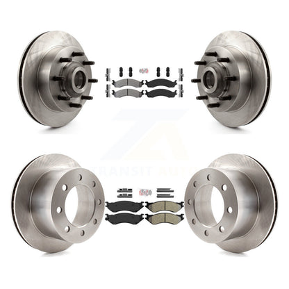 Kit de plaquettes semi-métalliques avant et arrière et rotor de frein à disque pour Dodge Ram 250 2001-2002