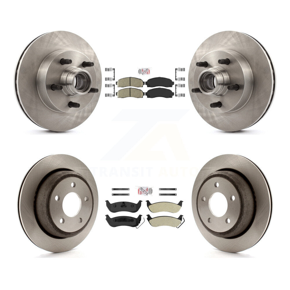 Kit de moyeu de rotors de frein à disque et plaquettes semi-métalliques avant et arrière en céramique pour Mazda B230