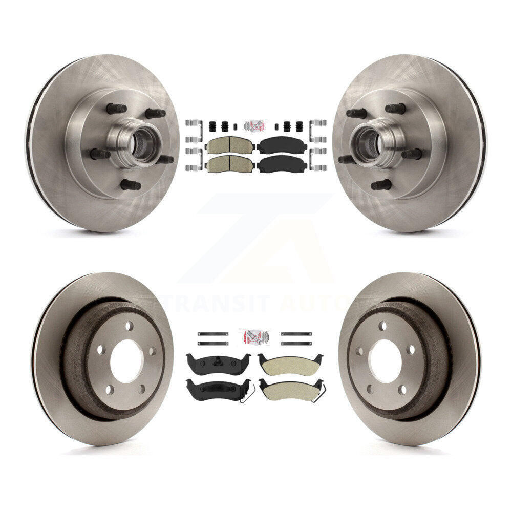 Kit de moyeu de rotors de frein à disque et plaquettes semi-métalliques avant et arrière en céramique pour Mazda B230