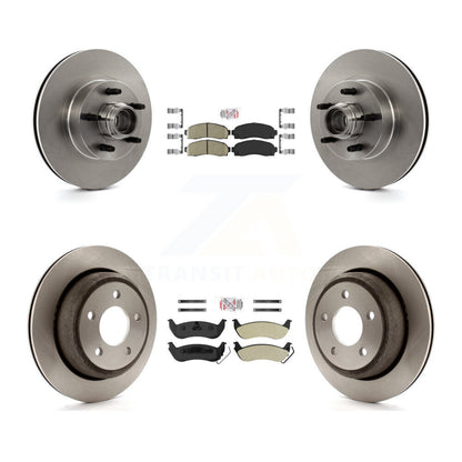 Kit de moyeu de rotors de frein à disque et plaquettes semi-métalliques avant et arrière en céramique pour Mazda B230