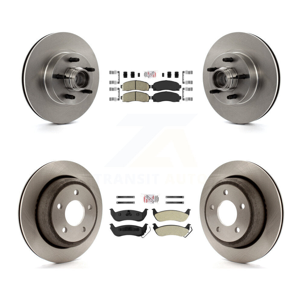 Kit de moyeu de rotors de frein à disque et plaquettes semi-métalliques avant et arrière en céramique pour Mazda B230