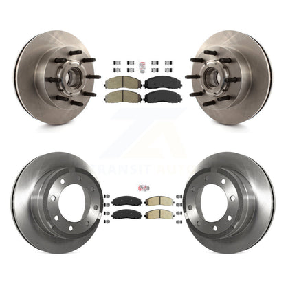 Kit de moyeu de rotors de frein à disque à plaquettes semi-métalliques avant et arrière pour Ford F-350 Super Dut