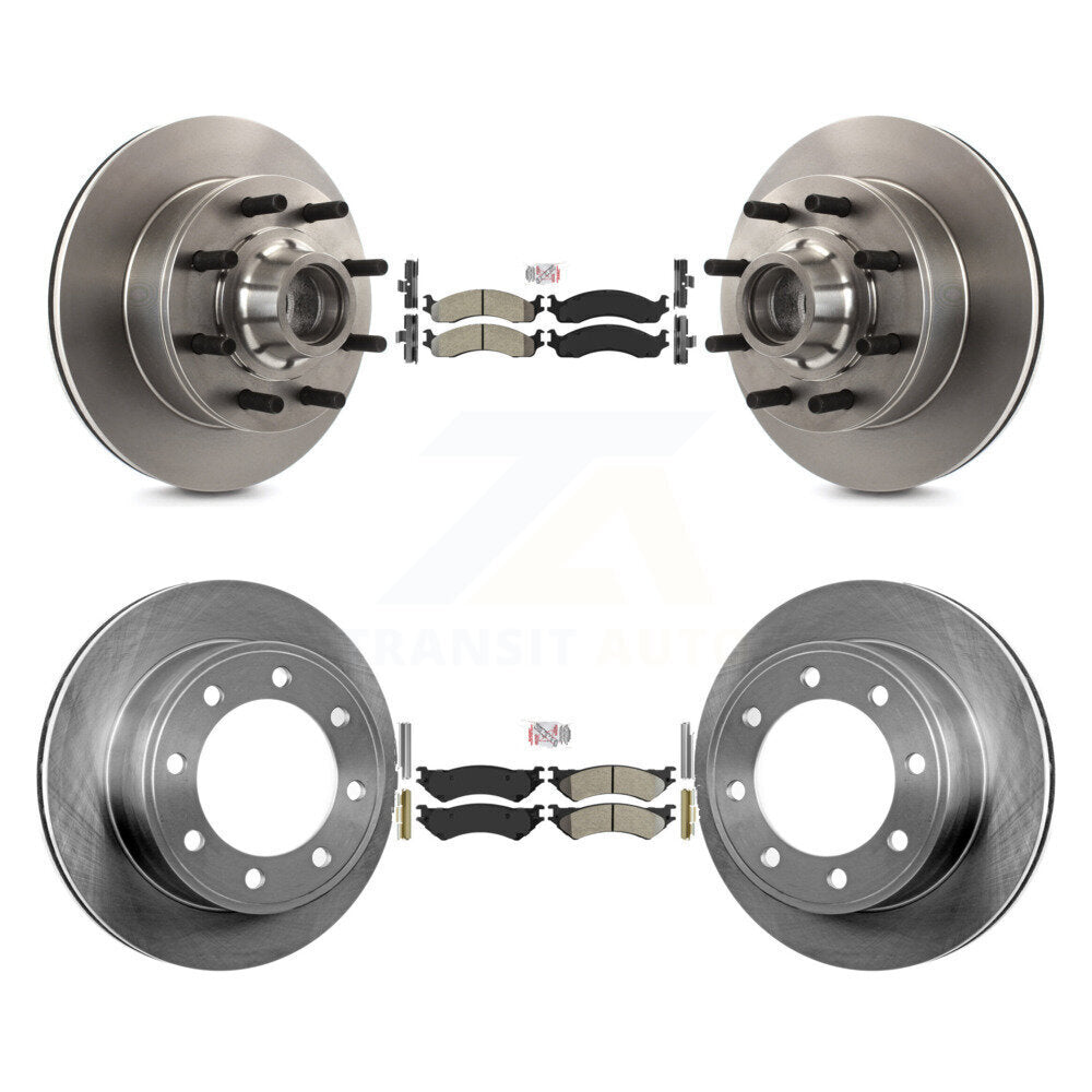 Kit de Rotor de frein à plaquettes semi-métalliques avant et arrière, pour Ford E-350 Super Duty Econolin