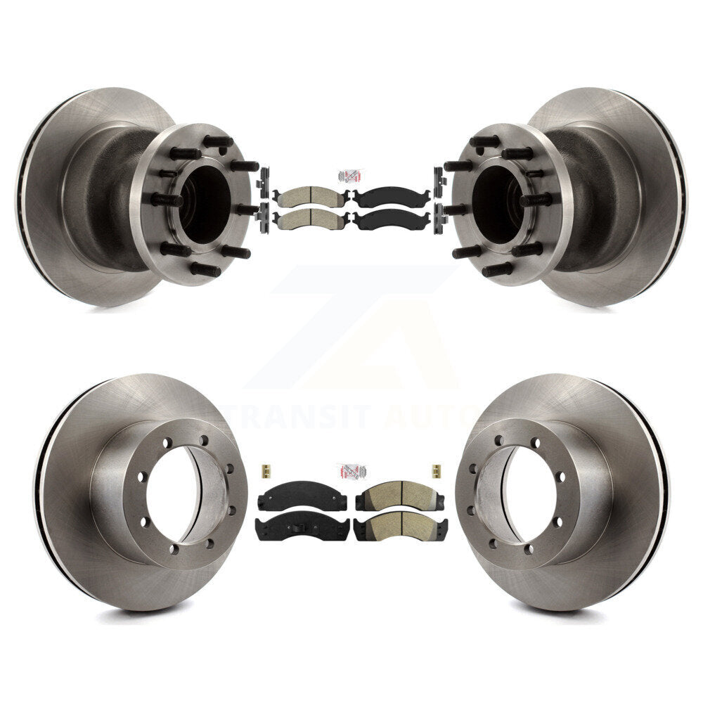 Kit de Rotor de frein à plaquettes semi-métalliques avant et arrière, pour Ford E-450 Super Duty Econolin