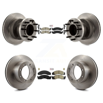 Kit de Rotor de frein à plaquettes semi-métalliques avant et arrière, pour Ford E-450 Super Duty Econolin