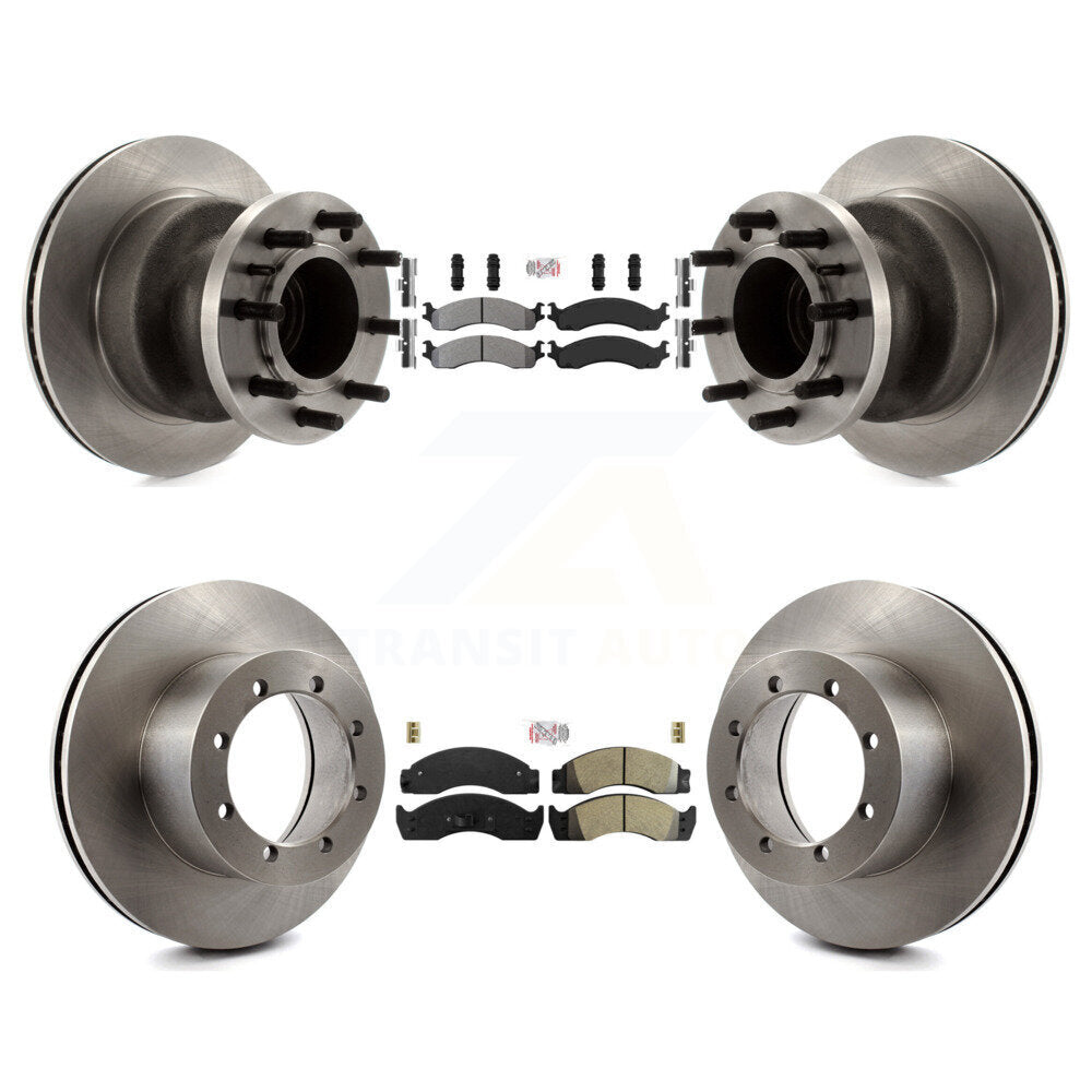 Kit de Rotor de frein à plaquettes semi-métalliques avant et arrière, pour Ford E-450 Super Duty Econolin