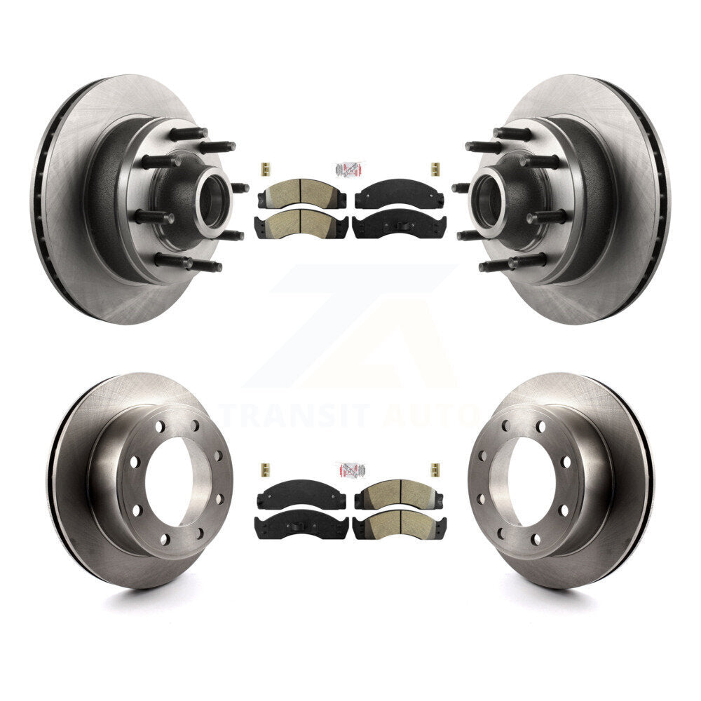 Kit de Rotor de frein à plaquettes semi-métalliques avant et arrière, pour Ford E-450 Econoline Super Dut