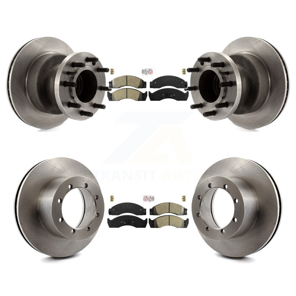 Kit de Rotor de frein à plaquettes semi-métalliques avant et arrière, pour Ford E-450 Econoline Super Dut