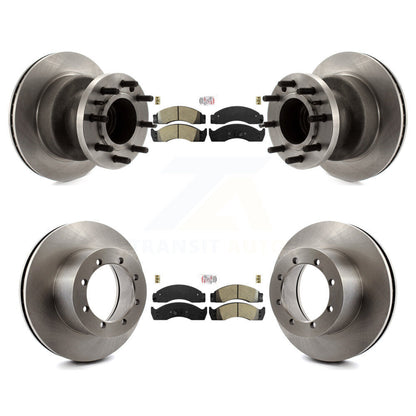 Kit de Rotor de frein à plaquettes semi-métalliques avant et arrière, pour Ford E-450 Econoline Super Dut