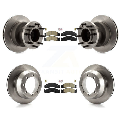 Kit de Rotor de frein à plaquettes semi-métalliques avant et arrière, pour Ford E-450 Econoline Super Dut