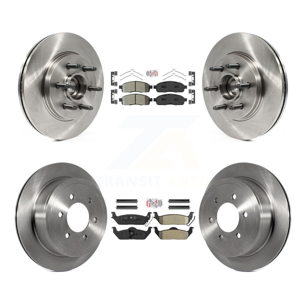 Kit de rotors de frein à plaquettes semi-métalliques avant et arrière, pour Ford F-150 Lincoln Mark LT RW