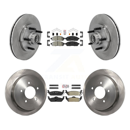 Kit de moyeu de rotors de frein à disque et plaquettes semi-métalliques avant et arrière pour Ford F-150 RW 2004