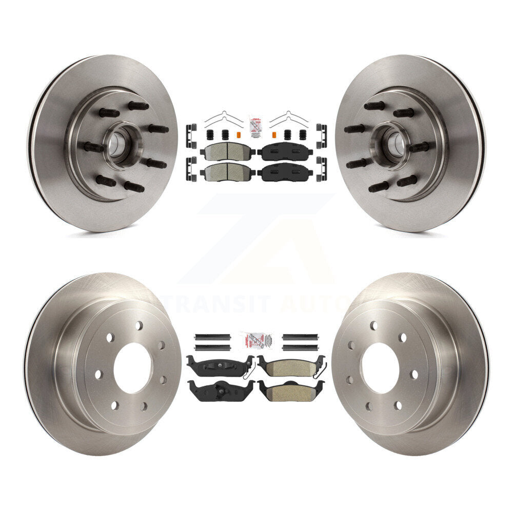 Kit de rotors de frein à plaquettes semi-métalliques avant et arrière, pour Ford F-150 Lincoln Mark LT RW