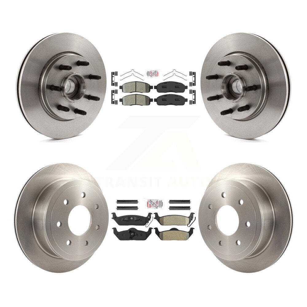 Kit de rotors de frein à plaquettes semi-métalliques avant et arrière, pour Ford F-150 Lincoln Mark LT RW